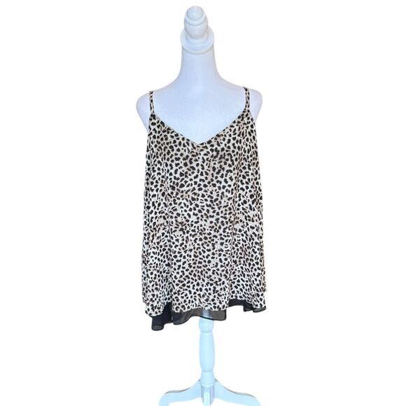 Torrid Satin Leopard Print Spaghetti Strap Top Womens Size 2X - Picture 1 of 11
